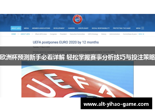 欧洲杯预测新手必看详解 轻松掌握赛事分析技巧与投注策略