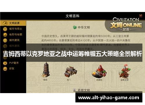 吉姆西蒂以克罗地亚之战中运筹帷幄五大策略全景解析